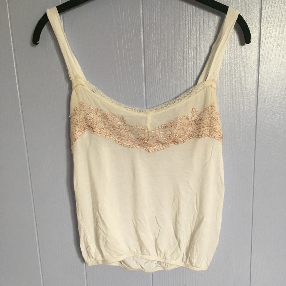 Ivory flower design top